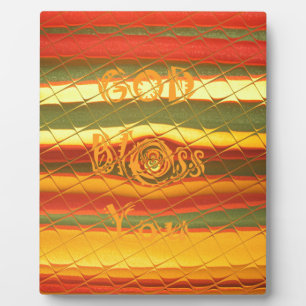Merry Christmas God Bless You Colours Design Plaque