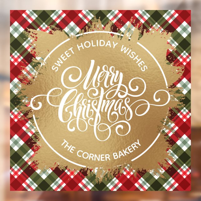 Merry Christmas Gold and Plaid (Sheet 2)