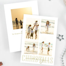 Merry Christmas Gold Calligraphy Elegant 5 Photo