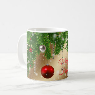 Merry Christmas Gold Coffee Mug