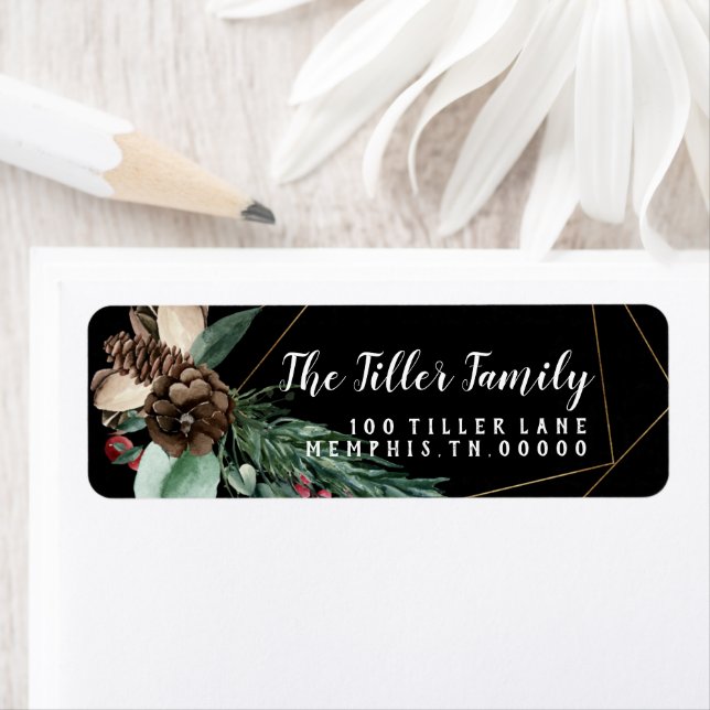 Merry Christmas Gold Floral Frame (Insitu)