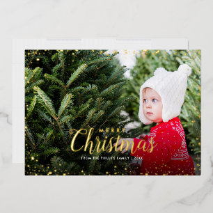 Merry Christmas Gold Glitz Photo Overlay