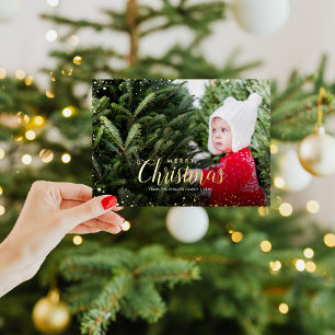 Merry Christmas   Gold Glitz Photo Overlay