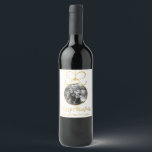 Merry Christmas gold Photo favour wine lables Wine Label<br><div class="desc">Great Christmas gift idea! Phot wine labels to personalise your favourite wine bottle with your custom wishes.
Just add your own photo and adjust the text. Photography © Storytree Studios,  Stanford,  CA</div>