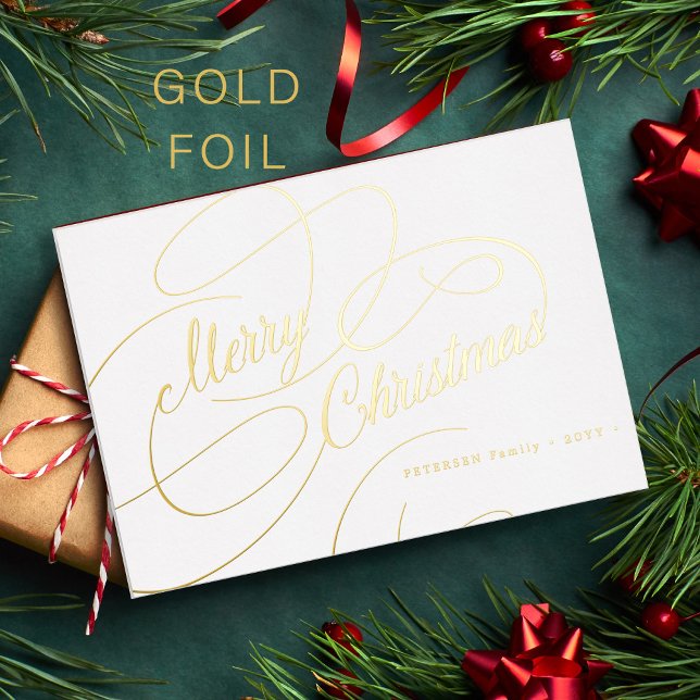 Merry Christmas gold script simple elegant (Creator Uploaded)