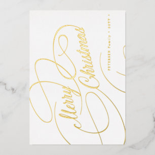Merry Christmas gold script simple elegant