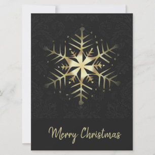 Merry Christmas Gold Snowflake