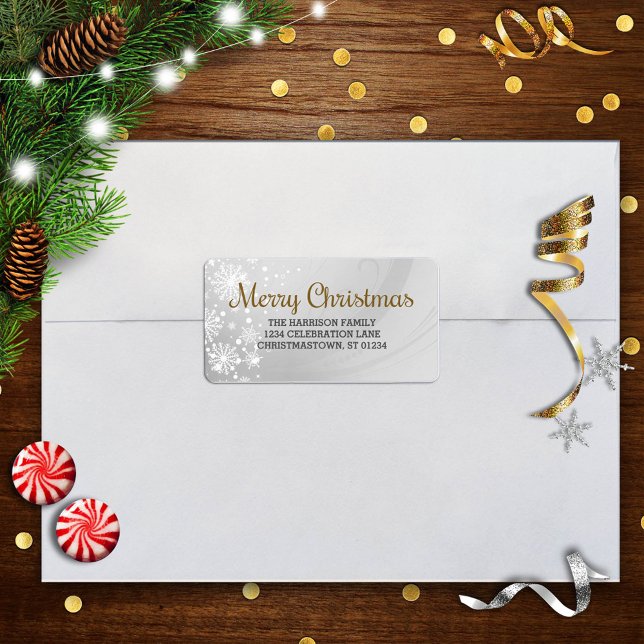 Merry Christmas (gold) Snowfrosted Label (Creator Uploaded)