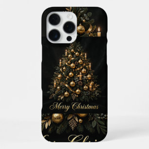 Merry Christmas Gold Tree iPhone Case