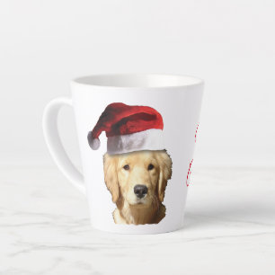 Merry Christmas Golden Retriever Latte Mug
