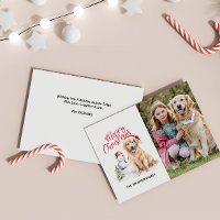 MERRY CHRISTMAS GOLDEN RETRIEVER SINGLE PHOTO