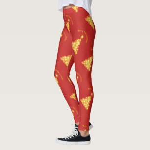Merry Christmas Golden Tree Thunder_Cove Leggings