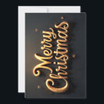 "Merry Christmas"  goldene Schrift in Englisch Holiday Card<br><div class="desc">Das festliche Design "Merry Christmas" in goldener Schrift,  in Englisch bringt Atmosphäre und Wärme in die Winterzeit. Dieses Design ist die perfekte Wahl für alle,  die klassische Weihnachtswünsche mit Stil und Glanz übermitteln möchten.</div>