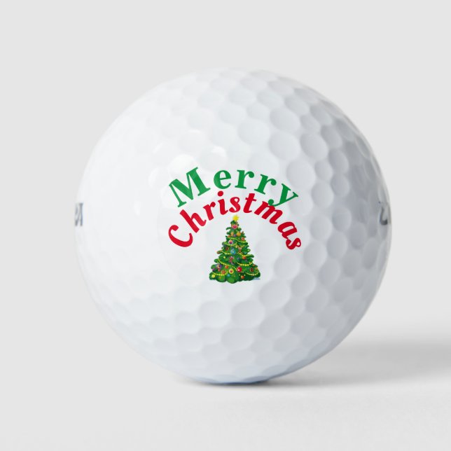 Merry Christmas Golf Balls (Front)