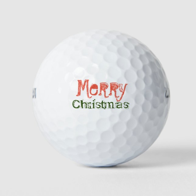 Merry Christmas Golf Balls (Front)