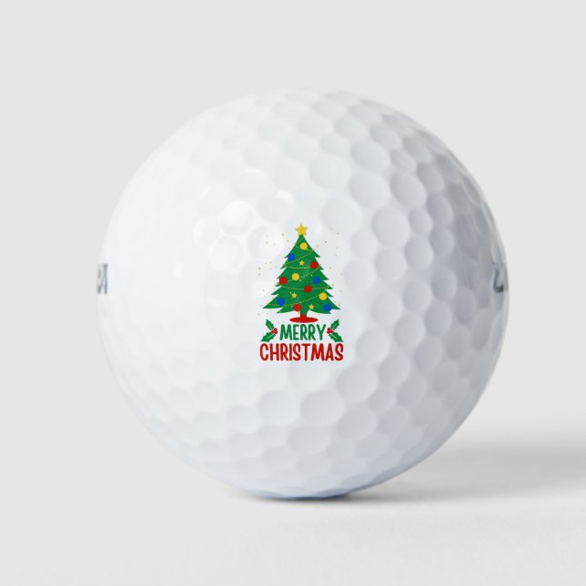 Merry Christmas Golf Balls (Front)