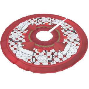 Merry Christmas  Golf Lovers Brushed Polyester Tree Skirt
