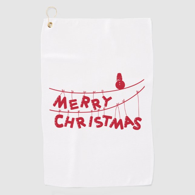 Merry Christmas Golf Towel (Front)