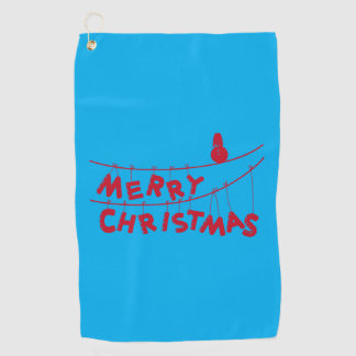 Merry Christmas Golf Towel