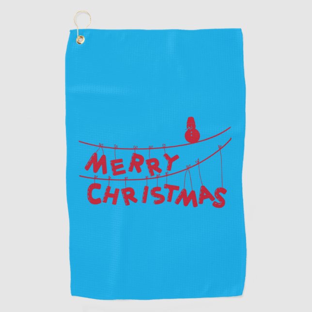 Merry Christmas Golf Towel (Front)