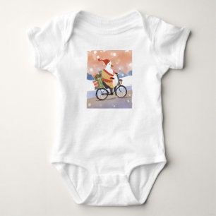 Merry christmas goose baby bodysuit