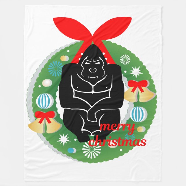 merry christmas gorilla blanket (Front)