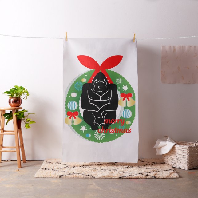merry christmas gorilla fabric (In Situ)