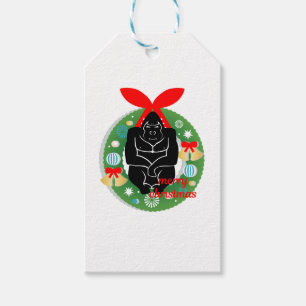 merry christmas gorilla gift tags