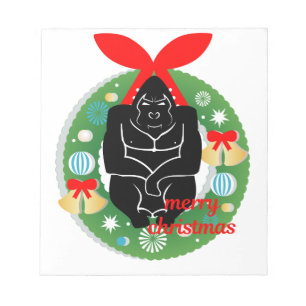 merry christmas gorilla notepad