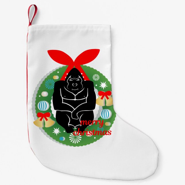 merry christmas gorilla stocking (Front)