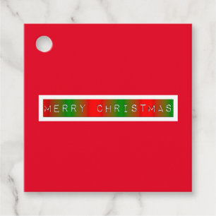 Merry Christmas Gradient Favour Tags