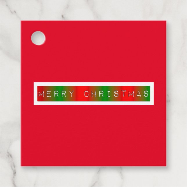 Merry Christmas Gradient Favour Tags (Front)