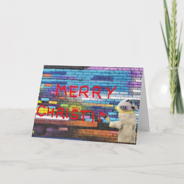 Merry Christmas Graffiti Christmas card (Front)