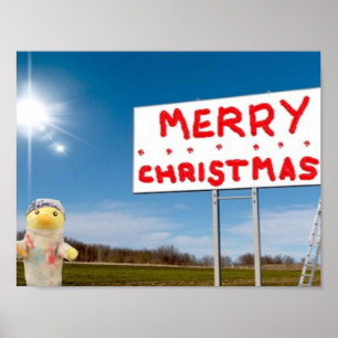 Merry Christmas Graffiti Poster