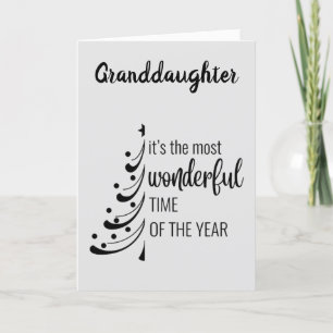 MERRY CHRISTMAS **GRANDDAUGHER*** WITH LOVE HOLIDAY CARD