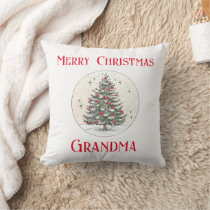 Merry Christmas Grandma, Granny Poem, Vintage    Cushion