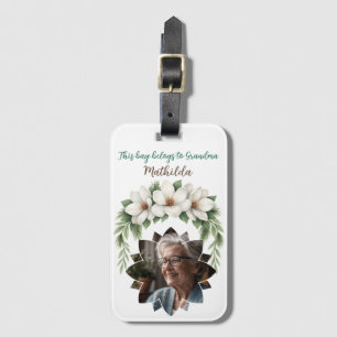 Merry Christmas Grandma Photo Holiday Gift Luggage Tag