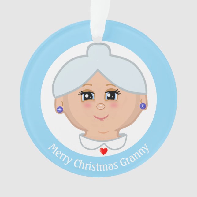 Merry Christmas Granny Ornament (Front)