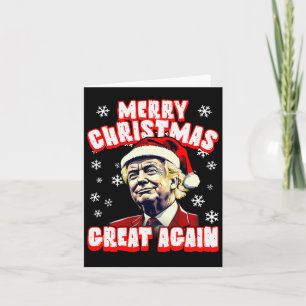 Merry Christmas Great Again Xmas Trump Santa Trump Card