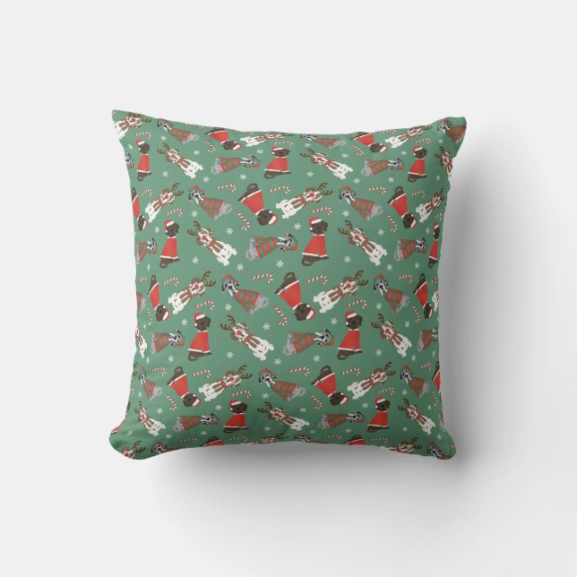 Merry Christmas Great Dane Dogs Cushion (Front)