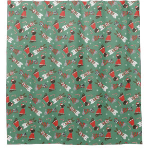 Merry Christmas Great Dane Dogs Shower Curtain