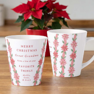 Merry Christmas Great Grandma Favourite Things Latte Mug