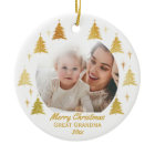 Merry Christmas Great Grandma - White Gold Photo