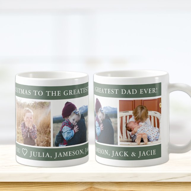Merry Christmas Greatest Dad Custom Coffee Mug (Creator Uploaded)
