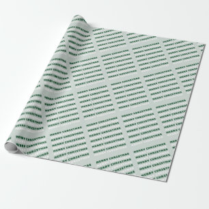 Merry Christmas, Green Christmas Art, Holiday Wrapping Paper