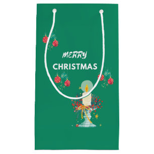 Merry Christmas Green Gift Bags