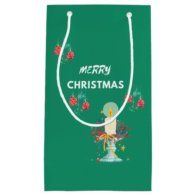 Merry Christmas Green Gift Bags (Front)
