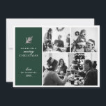 Merry Christmas. Green modern collage multi photo Holiday Card<br><div class="desc">"We wish you a Merry Christmas" green modern card with collage / multi photo for winter holiday. Please contact me if you need additional items.</div>