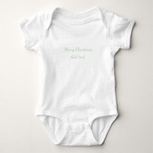 Merry Christmas green plain solo background holida Baby Bodysuit