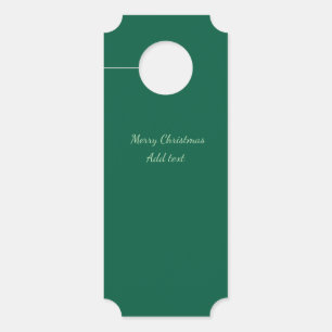 Merry Christmas green plain solo background holida Door Hanger